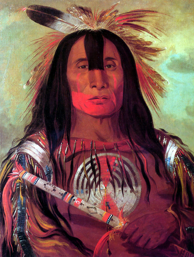 George Catlin, Buffalo Bull’s Back Fat (Stu-mick-o-súcks) Head Chief of the Blood Tribe, 1832.