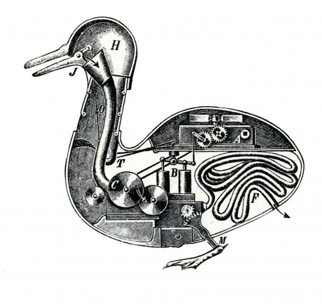 An engraving of the Canard Digérateur