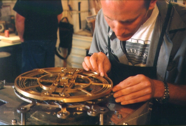 alexander rose working on the clock