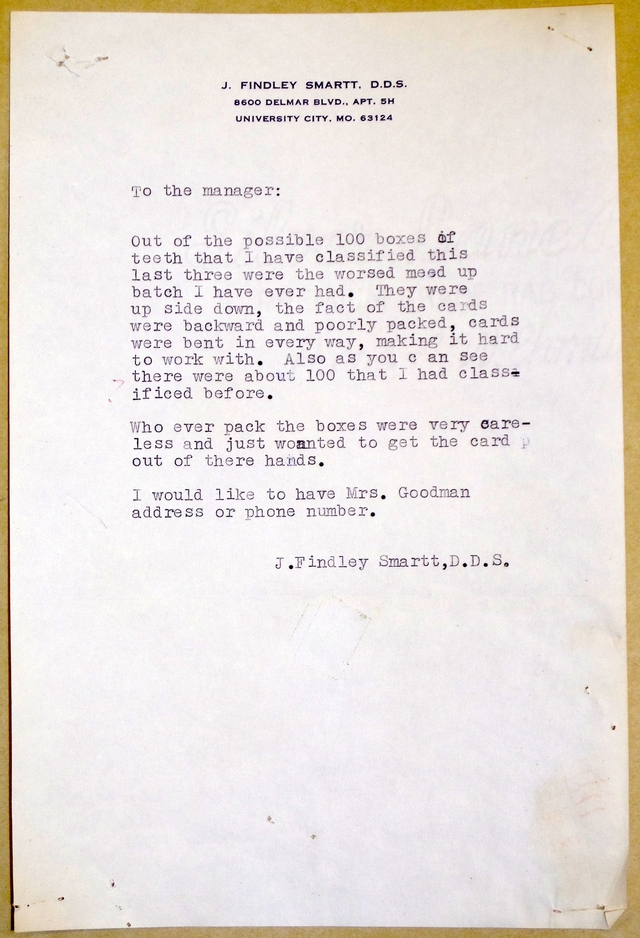 Letter from J. Findley Smartt